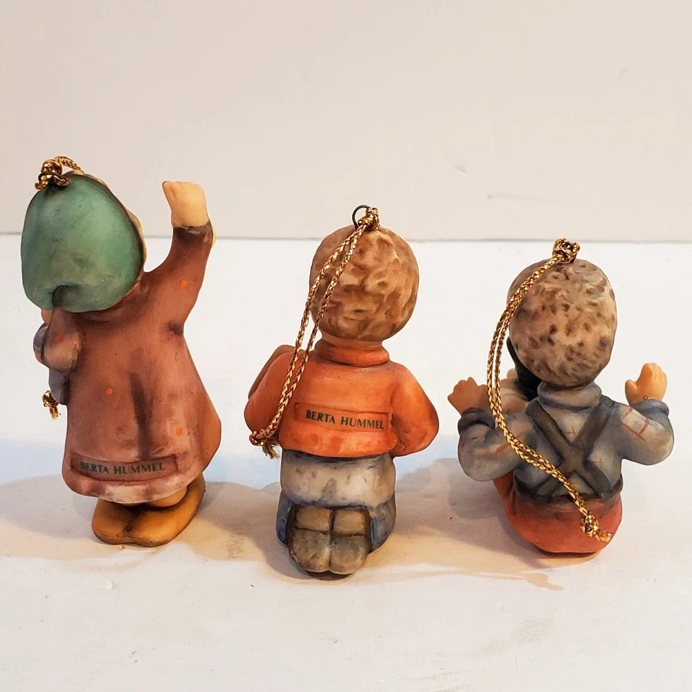 Lot of 3 Vintage 1997 Berta Hummel Children Christmas Tree Ornaments
